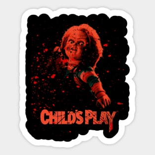 Chucky's Playtime Child's Play Horror Tee Sticker